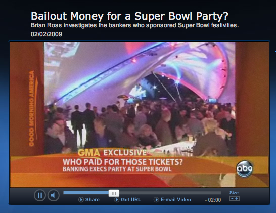 Bank of America SuperBowl Orgy and Festival of Wanton Greed and Entitlement