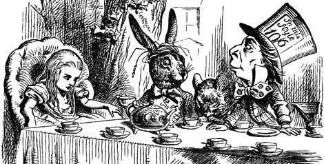 "At any rate I'll never go there again!" said Alice as she picked her way through the wood. "It's the stupidest tea-party I ever was at in all my life!"