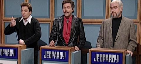 Below me, Trebek.