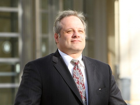 Nazi maggot Turner smiling in front of the courthouse, before the fucking jury convicted this piece of shit 