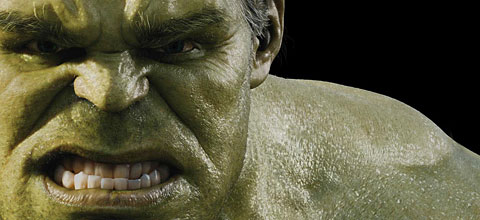 Hulk smash silly statuette.